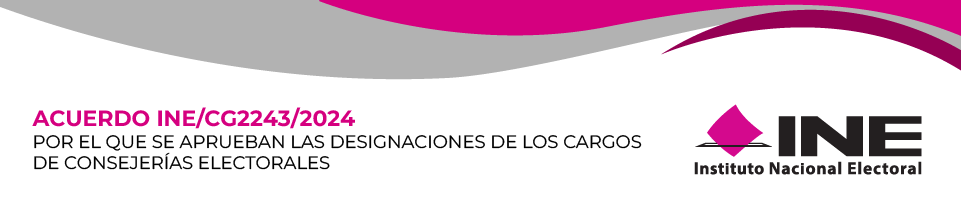 Acuerdo INE/CG2243/2024 - Designaciones de los cargos de Consejerías Electorales